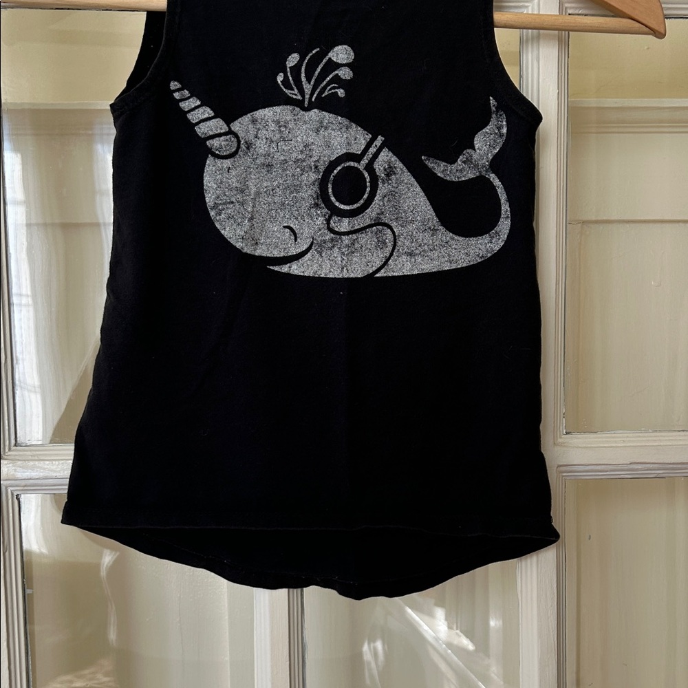 Black Narwhal Kids Tank Top - Picture 4 of 6